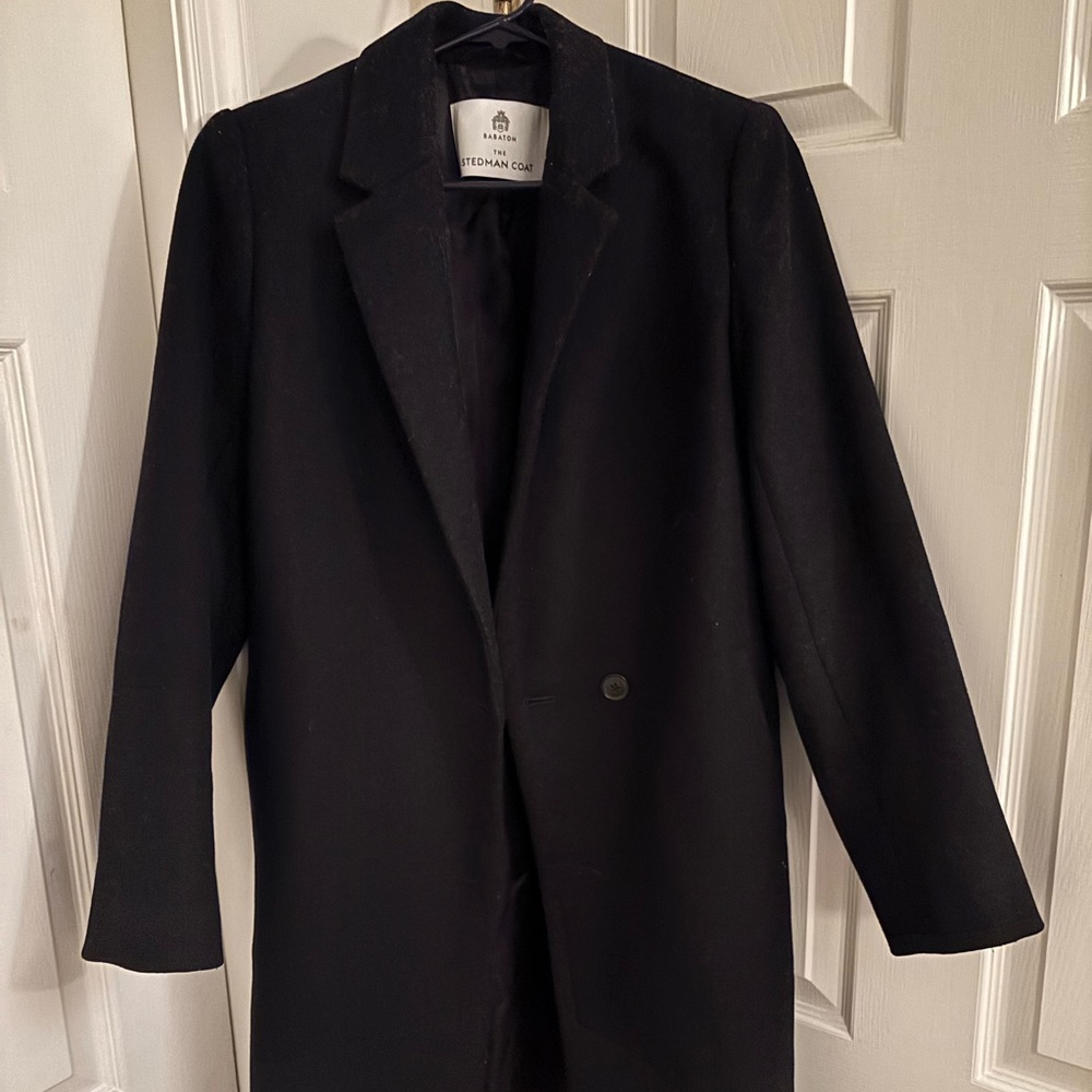 Babaton Steadman Coat in Black Wool